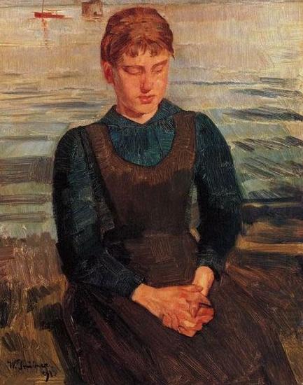 Frau am Chiemsee, Wilhelm Trubner